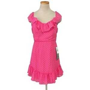 B. Smart Dress NWT Sleeveless Ruffles Knee Length Pink Junior 15